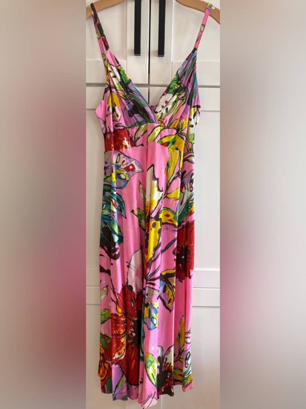 Jams World Pink Tropical Floral Maxi Jumpsuit